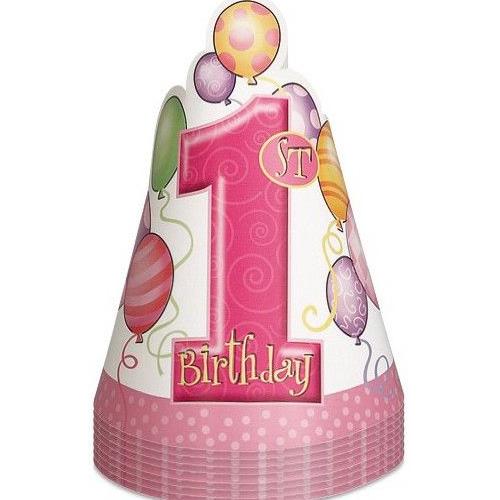 Chapeaux Anniversaire 1 An Fille X8 Deguisement Rakuten