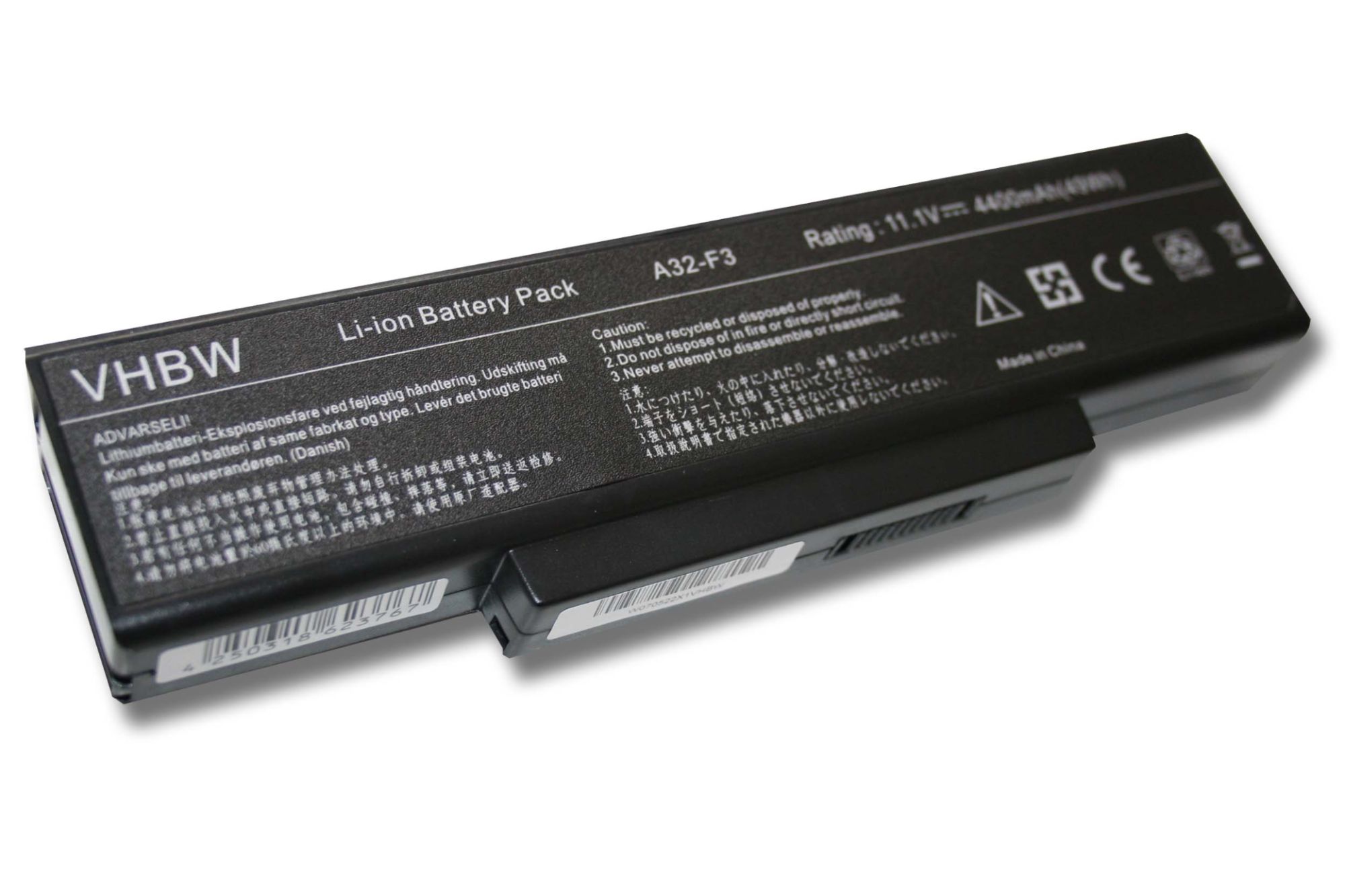 vhbw Li-Ion Batterie 4400mAh (11.1V) puor ordinateur, pc Medion Erazer X7811, X7812 comme A32-F3, BTY-M65, SQU-503.