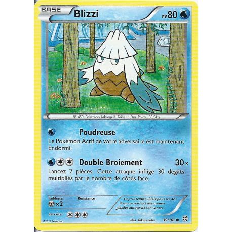 Carte Pokemon - Blizzi - Pv 80 - 39/162 - Commune - Vf