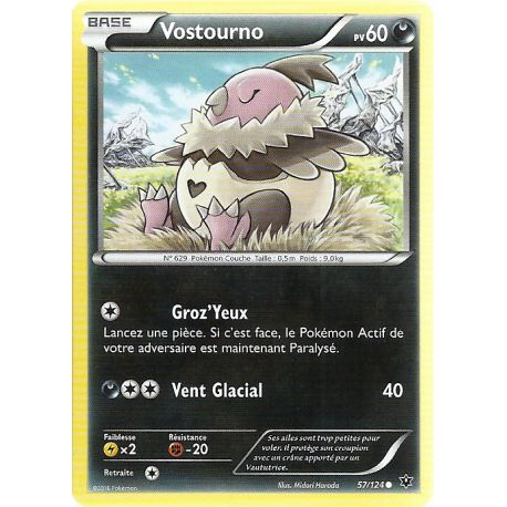 Carte Pokemon - Vostourno - Pv 60 - 57/124 - Commune - Vf