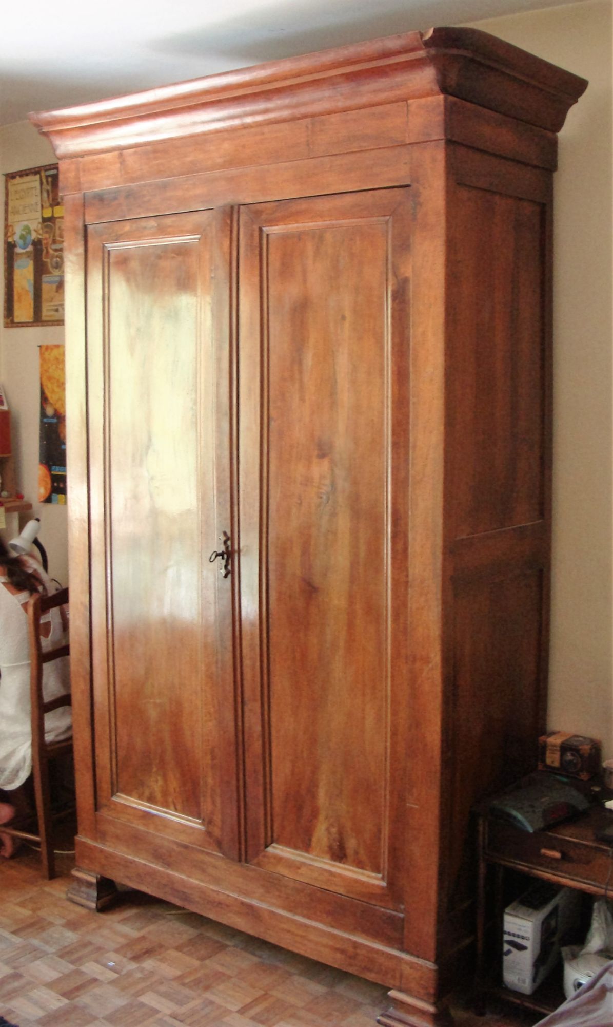 Corniche Armoire Doccasion Armoire Pin Massif Teinte Blanc Achat Vente Armoire De