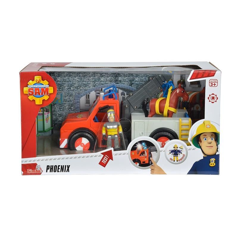 SIMBA Firefighter Sam Phoenix with Toy Character and Horse Neuf - vue 4