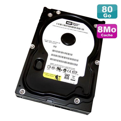 Disque Dur 80Go Sata 3.5" Western Digital Caviar Wd800Jd-00Lsa0 7200Rpm 8Mo