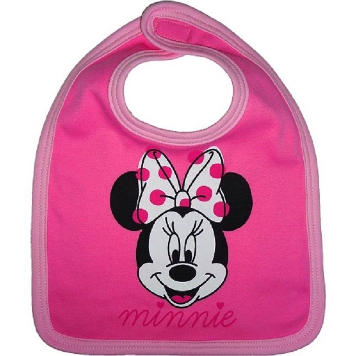 Disney - Bavoir Mickey Ou Minnie Disney 100% Coton