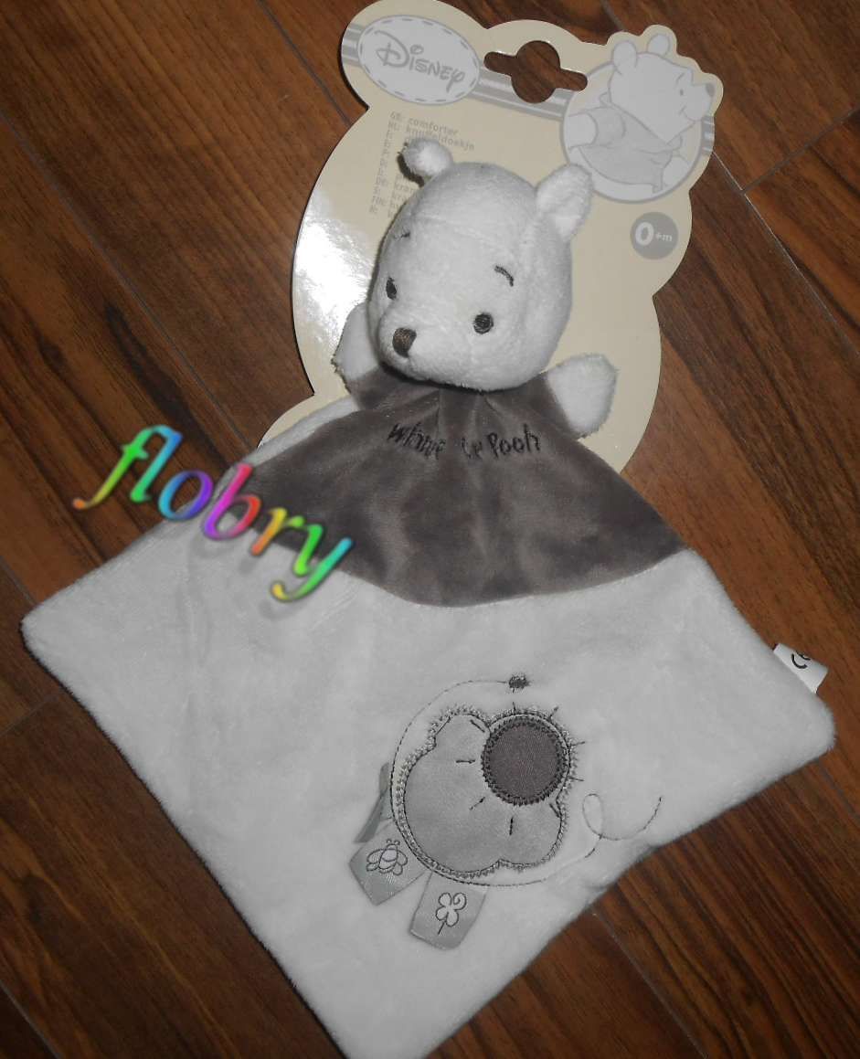 Doudou Ours Winnie The Pooh Blanc Et Gris Disney Baby Nature Soleil Nuage