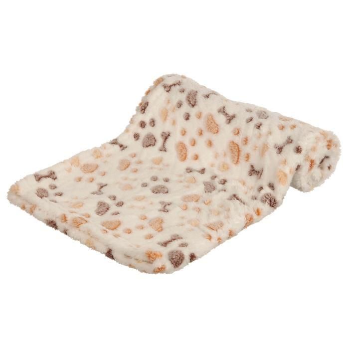 Trixie Couverture Lingo - 100x75 Cm - Blanc Et Beige - Pour Chien