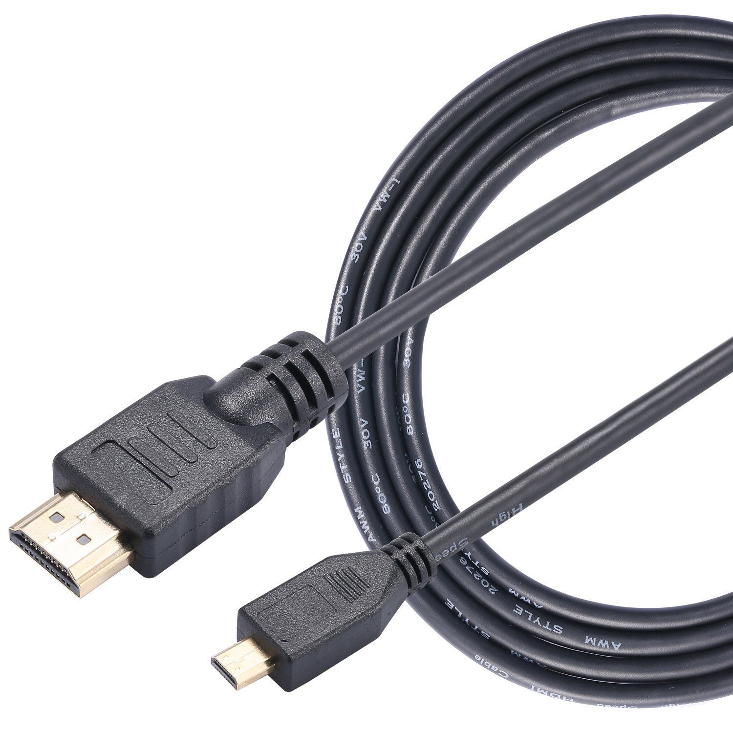 LuxeBell Micro HDMI pour GoPro Hero 5 4 / Hero 3+ / Hero 3 - Cable Micro HDMI Version 1.4