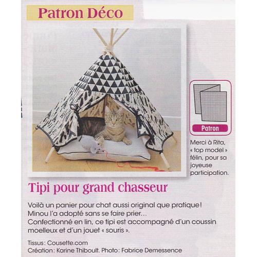 Patron Couture Decoration N 4029 Tipi Coussin Et Souris Pour Chat Rakuten