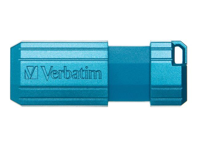Verbatim PinStripe USB Drive - Clé USB - 32 Go - USB 2.0 - bleu des Caraïbes