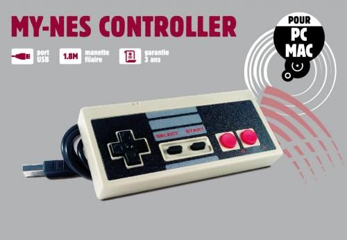 Manette Usb Forme Nes Pour Pc/Mac En Boite