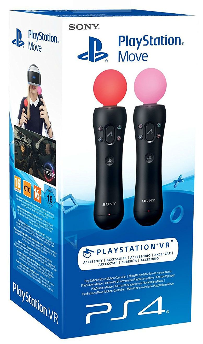 Sony Playstation Move Motion Controller - Contrôleur De Mouvement Move - Sans Fil - Bluetooth (Pack De 2) - Pour Sony Playstation 4