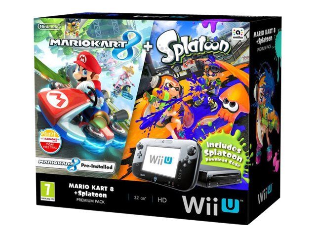 Pack Premium Wii U + Mario Kart 8 Préinstallé + Splatoon en code de téléchargement - vue 2