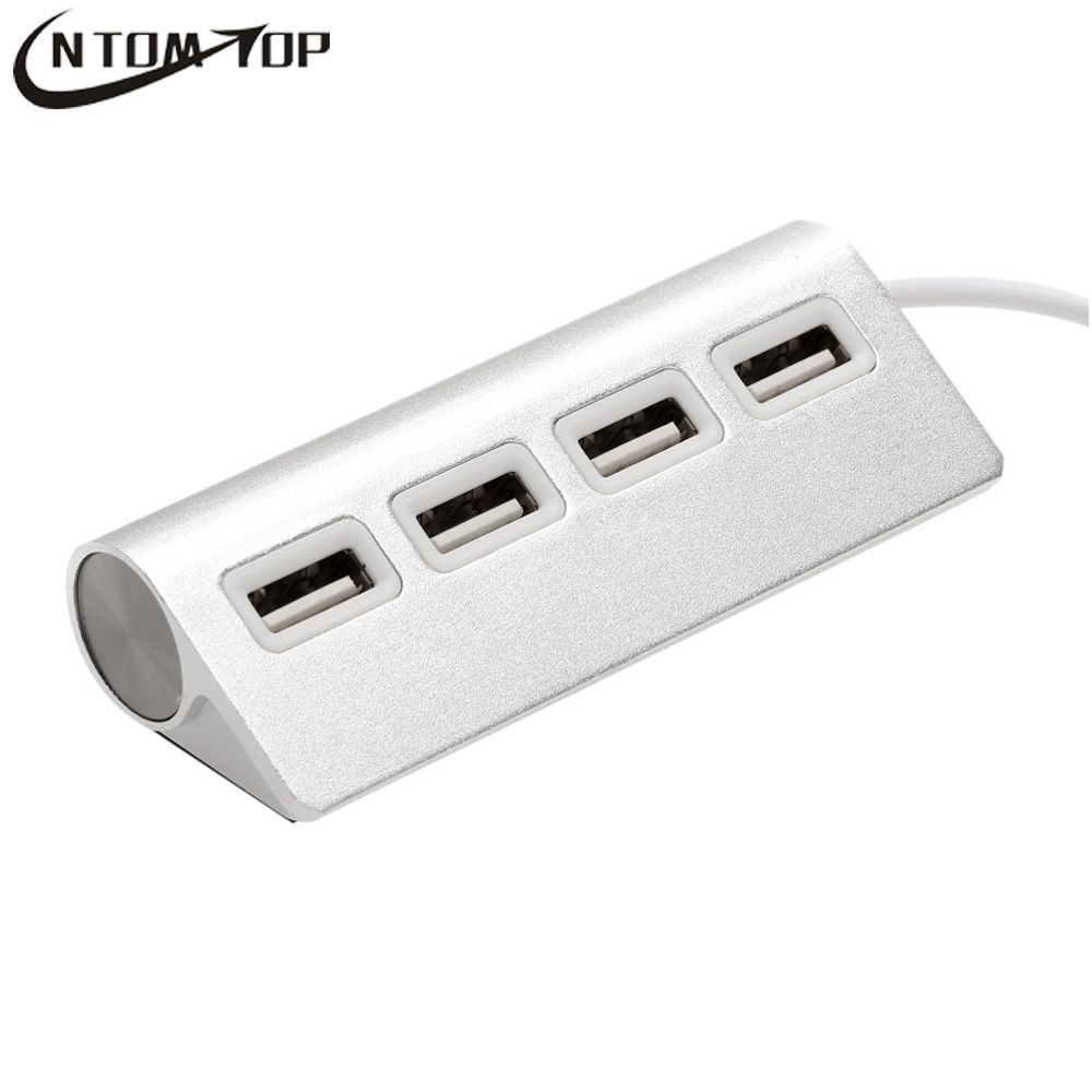 Portable Soutien à haute vitesse Mini 4 ports USB Hub Splitter en alliage d'aluminium 1To de disque dur pour Apple iMac Macbook PC Ordinateur portable