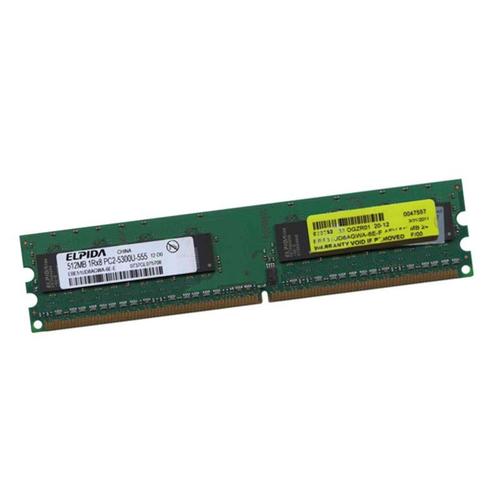 512Mo Ram Elpida Ebe51Ud8Agwa-6E-E 240-Pin Dimm Ddr2 Pc2-5300U 667Mhz 1Rx8 Cl5