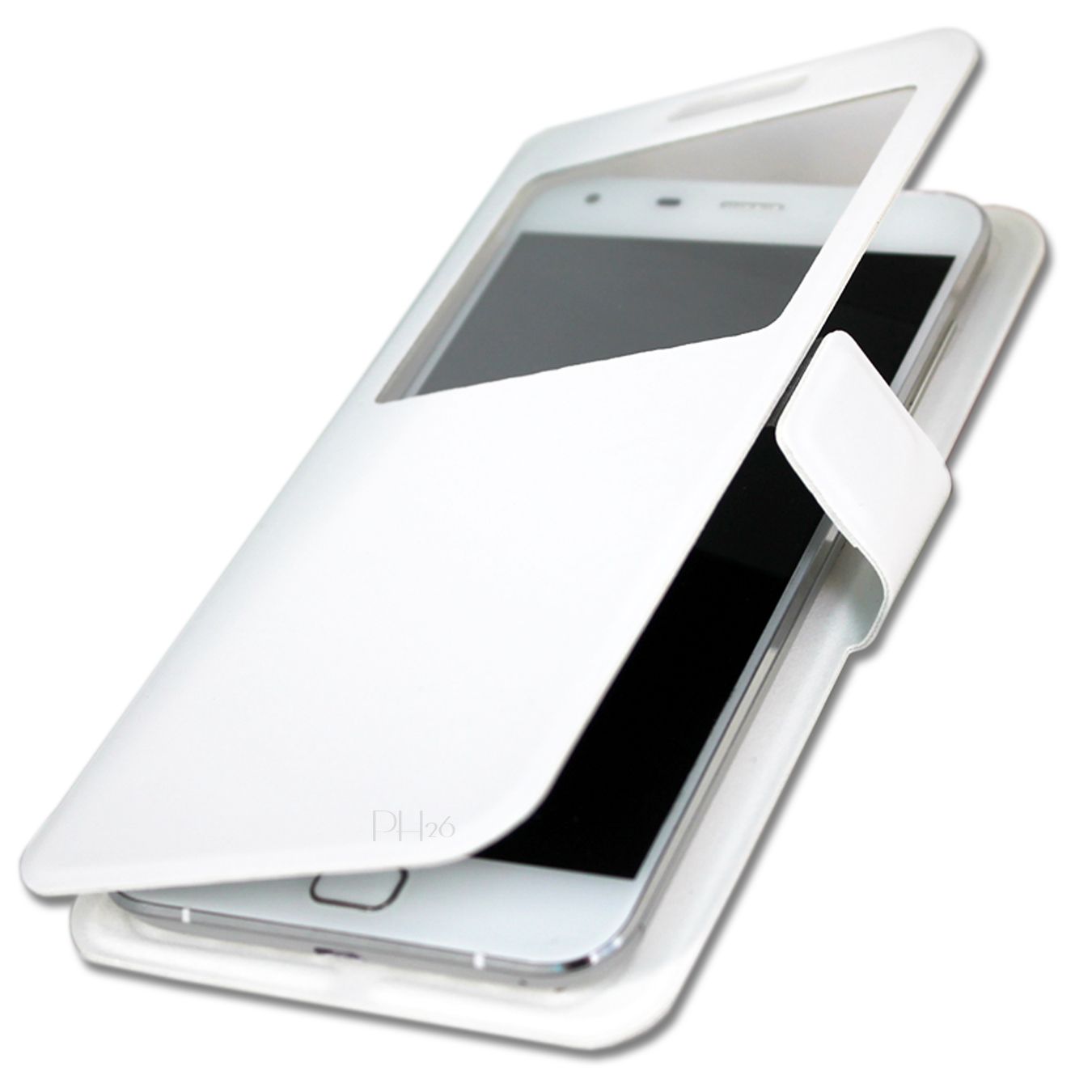 Wiko Highway Star Etui Housse Coque Folio Blanc By Ph26®