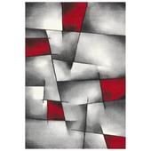 Brillance Tapis De Salon 80x150 Cm Rouge Noir Et Gris