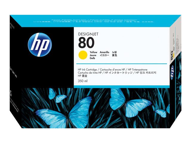 HP 80 350 ml jaune originale cartouche d'encre pour DesignJet plus 1055cm 1055cm plus