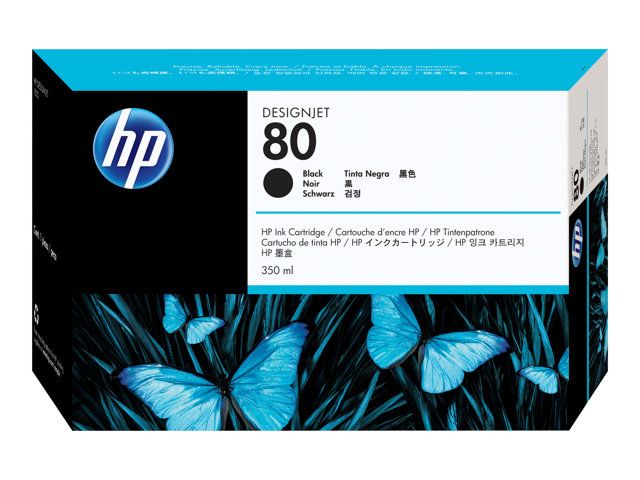 HP 80 350 ml jaune originale cartouche d'encre pour DesignJet plus 1055cm 1055cm plus - vue 2
