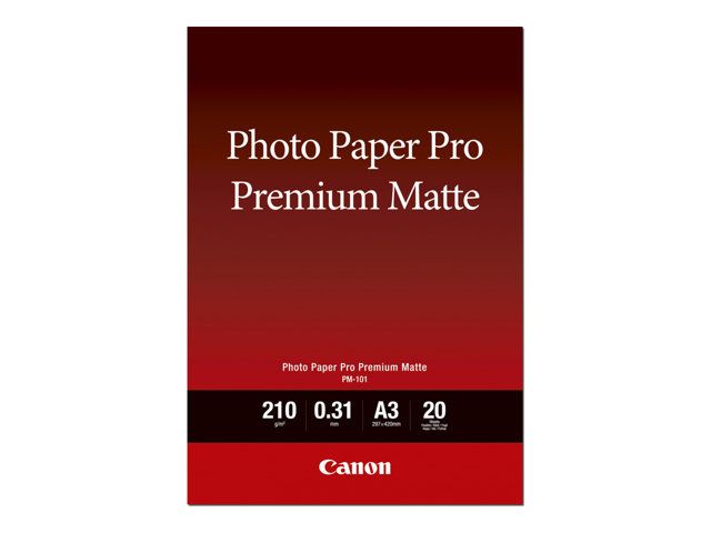 Canon Pro Premium PM 101 Papier photo lisse 310 micromètres Super A3B 330 x 483 mm 210 gm² 20 feuille pour PIXMA PRO 1 PRO 10 PRO 100