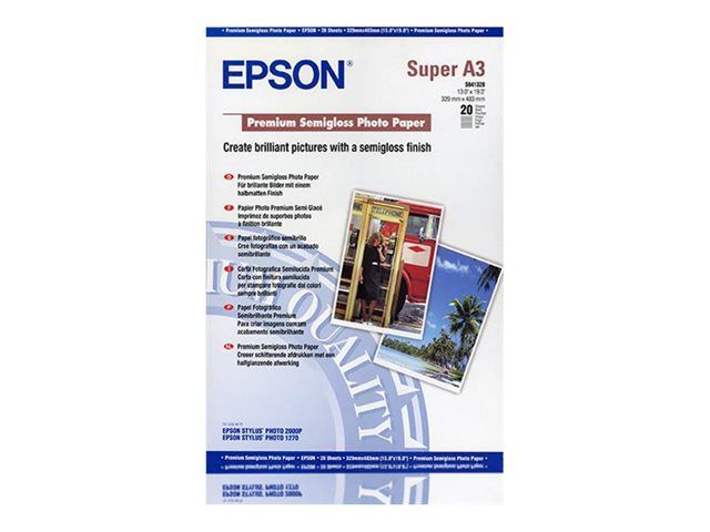 Epson PaperSemigloss Photo A3+250gm2 20sh - vue 2