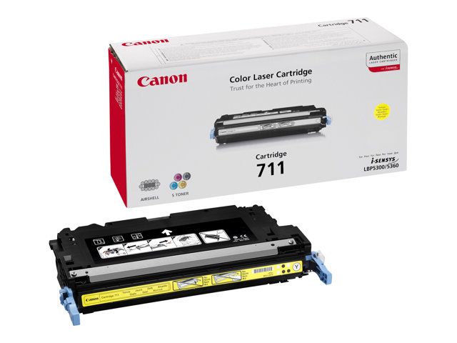 Canon 711 - Jaune - originale - cartouche de toner - pour Color imageCLASS MF8450c; ImageCLASS MF8450c, MF9170c; i-SENSYS LBP5300, MF8450, MF9170