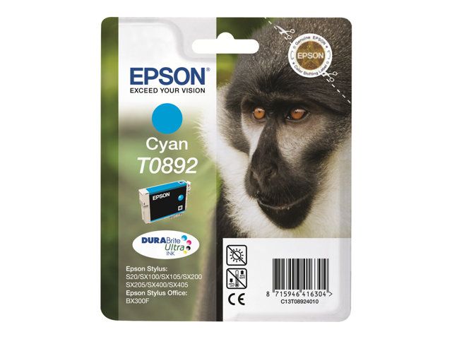 Epson T0892 singe Cartouche d'encre cyan pour Stylus - vue 2