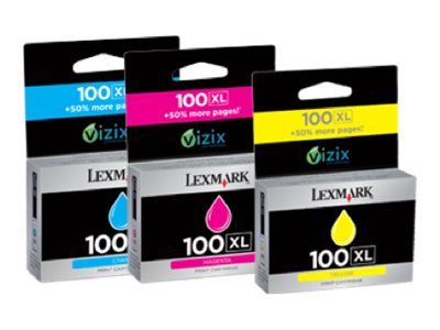 Lexmark Cartridge No. 100XL À rendement élevé jaune original blister with acoustic / electromagnetic alarm cartouche d'encre LRP pour Lexmark Prevail Pro704 Value Ink Prevail Pro709... - vue 2