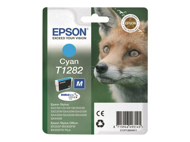 Epson T1282 3.5 ml cyan originale blister cartouche d'encre pour Stylus S22 SX230 SX235 SX420 SX430 SX435 SX438 SX440 SX445 Stylus Office BX305