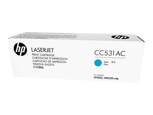HP Cyan originale LaserJet cartouche de toner CC531A Contract pour Color LaserJet CM2320fxi CM2320n CM2320nf CP2025 CP2025dn CP2025n CP2025x