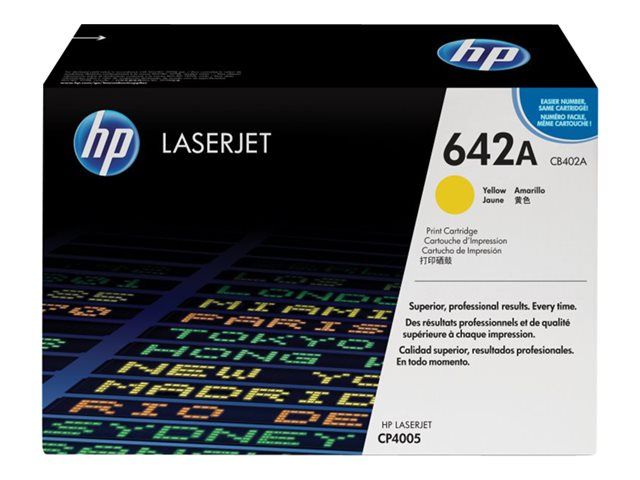 HP 642A - Jaune - originale - LaserJet - cartouche de toner ( CB402A ) - pour Color LaserJet CP4005dn, CP4005n