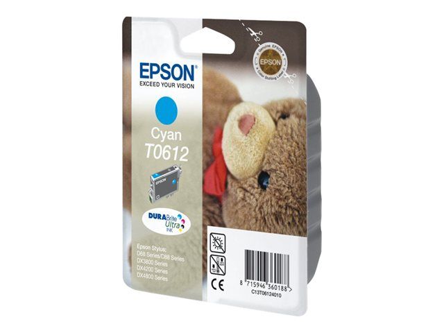 Epson T0612 8 ml cyan originale emballage coque avec alarme radioélectrique/ acoustique cartouche d'encre pour Stylus D68 D88 DX3800 DX3850 DX4200 DX4250 DX4800 DX4850