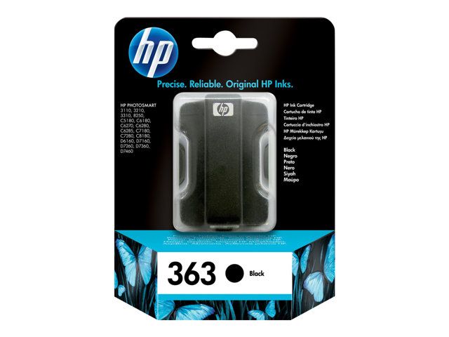 HP 363 - Noir - originale - noir - cartouche d'encre - pour Photosmart 3110, 8250, C5185, C6150, C6175, C6185, C7283, C7288, C8150, C8183, C8188