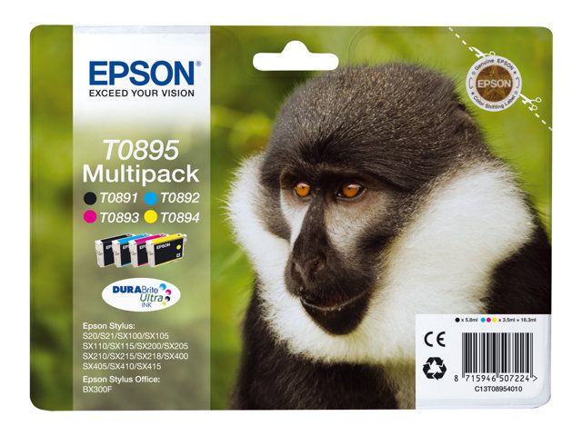 Epson T0895 Multipack - Noir, jaune, cyan, magenta ...