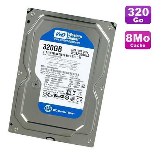 Disque Dur 320Go Sata 3.5" Western Digital Caviar Blue Wd3200Aajs-56B4A0 7200 8Mo