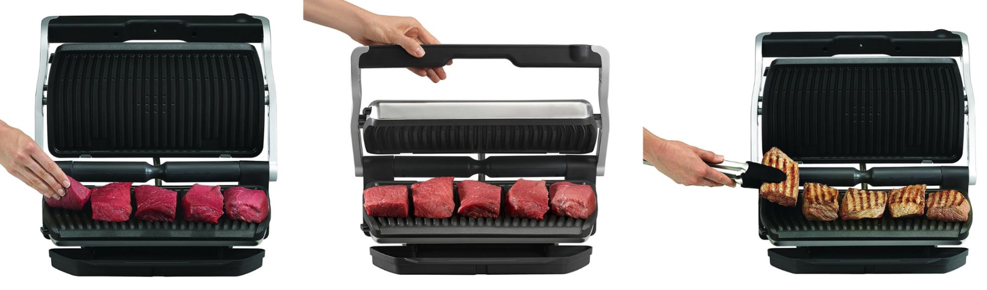 Tefal GC722D16 Optigrill + XL Grille électrique Inox/Noir - Rakuten
