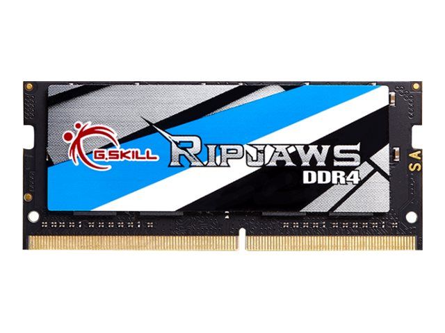 G.Skill Ripjaws - DDR4 - module - 4 Go - SO DIMM 260 broches - 2400 MHz / PC4-19200 - CL16 - 1.2 V - mémoire sans tampon - non ECC G.Skill Ripjaws - DDR4 - module - 4 Go - SO DIMM 260 broches - 2400 MHz / PC4-19200 - CL16 - 1.2 V - mémoire sans tampon - non ECC