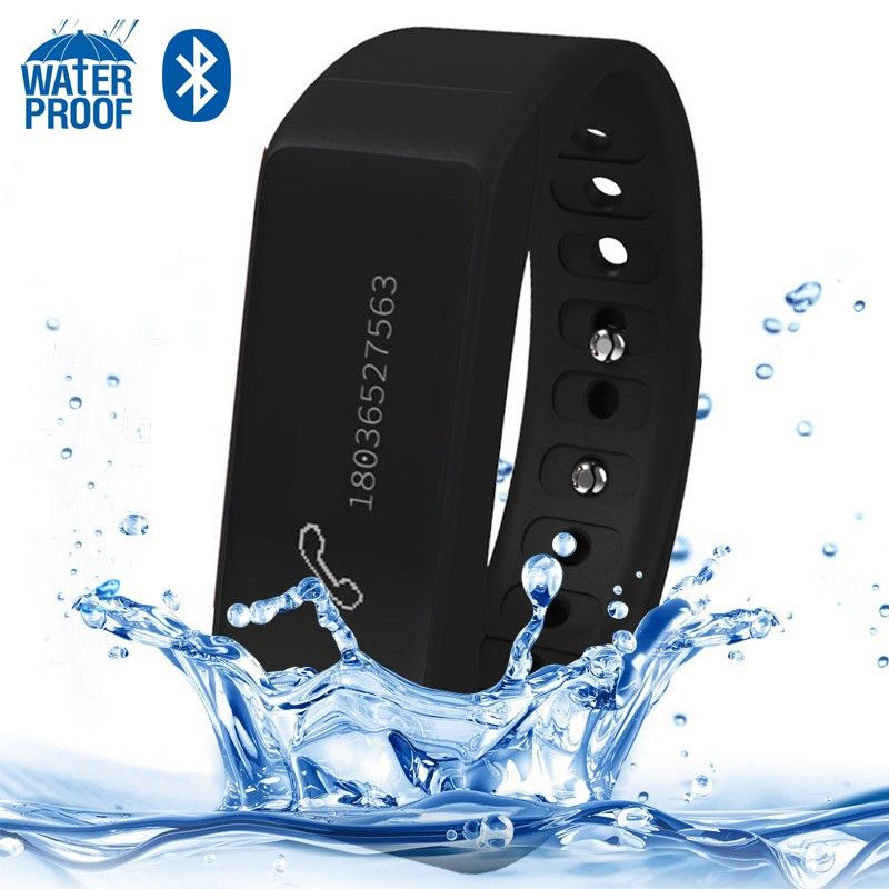 Bracelet Connecté Bluetooth Smartwatch Étanche Multifonction Noir