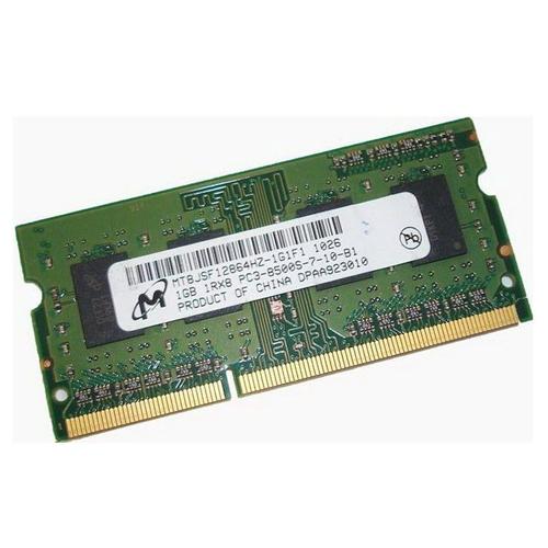 1Go Ram Pc Portable Sodimm Micron Mt8Jsf12864Hz-1G1F1 Pc3-8500U Ddr3 1066Mhz Cl7