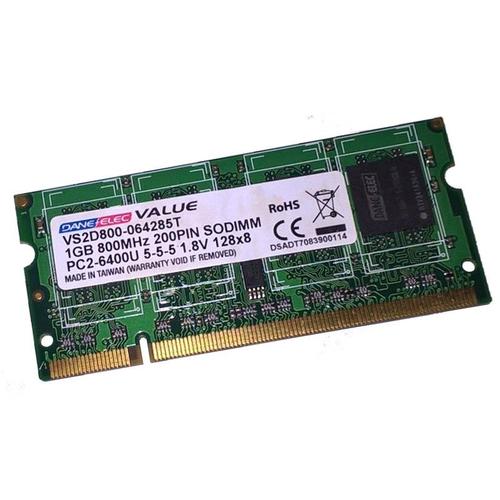 1Go Ram Pc Portable Dane-Elec Vs2D800-064285T Sodimm Ddr2 Pc2-6400U 800Mhz Cl5