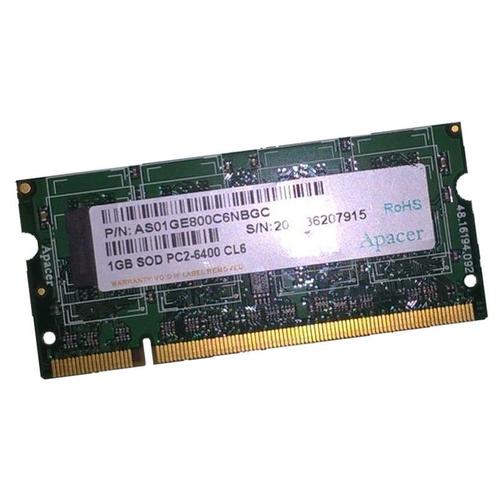 1Go Ram Pc Portable Apacer As01Ge800C6Nbgc Sodimm Ddr2 Pc2-6400U 800Mhz Cl5