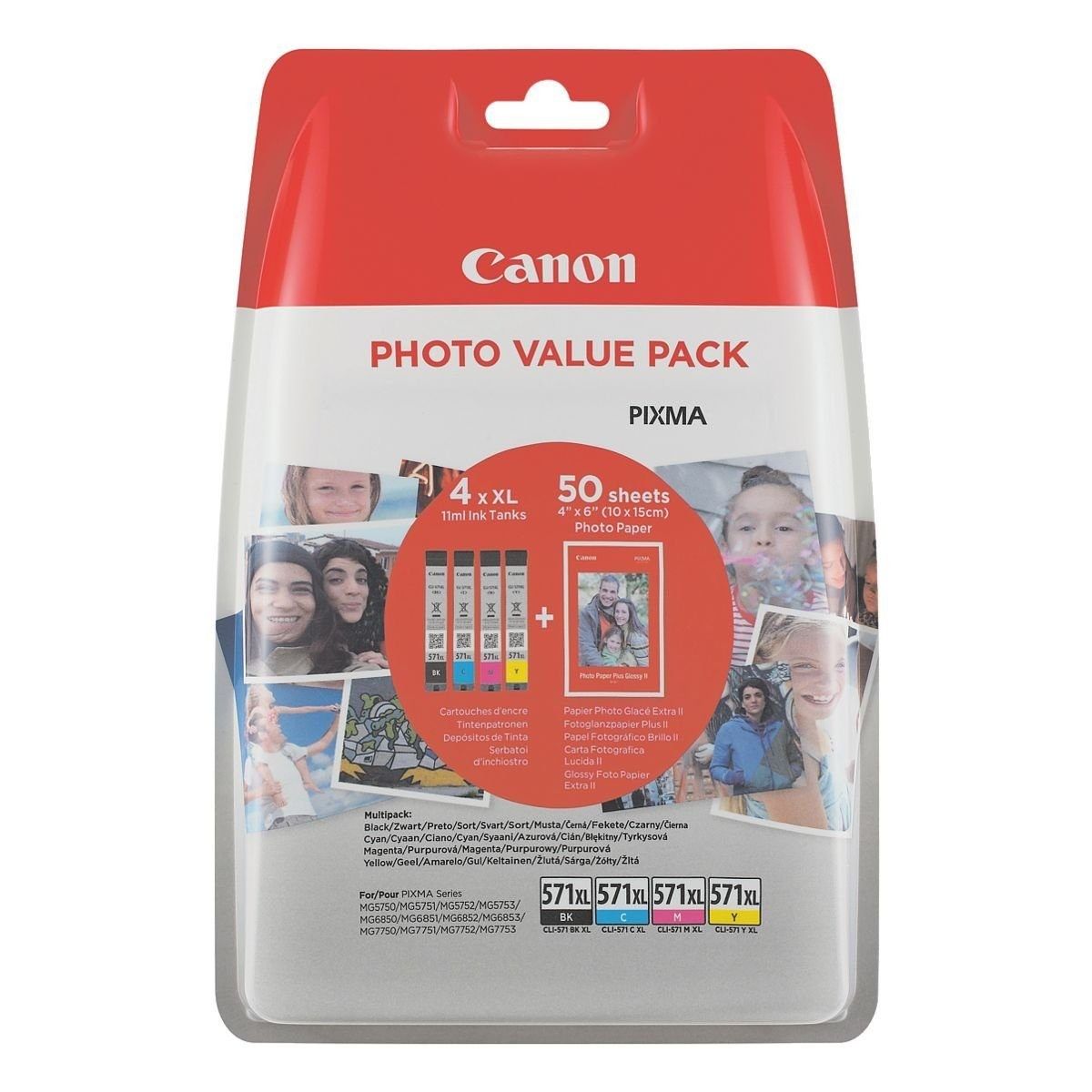 Canon 571XL Pack 4 cartouches - vue 2