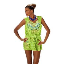 Robe De Plage Résille Jaune Fluo