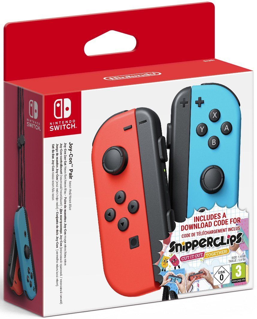Paire de manettes Joy Con Néon & Néon pour Nintendo Switch + Snipperclips Plus: Les Deux font la Paire Code - vue 2