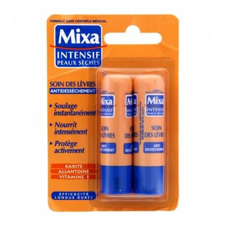 Mixa Baume À Lèvres Antidessechement Lot De 2x 4.7ml