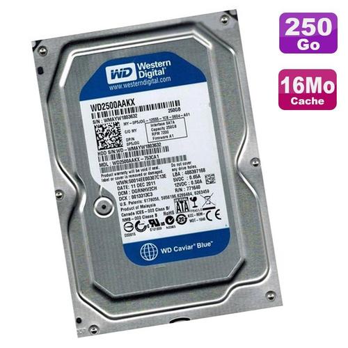 Disque Dur 250Go Sata 3.5" Western Digital Caviar Blue Wd2500Aakx-753Ca1 7200Rpm