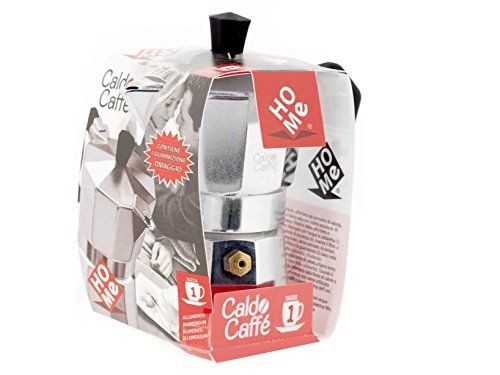 Bialetti Caldo Caffè Cafetière moka avec 1 tasse en aluminium couleur 12 x 6 5 x 13 cm