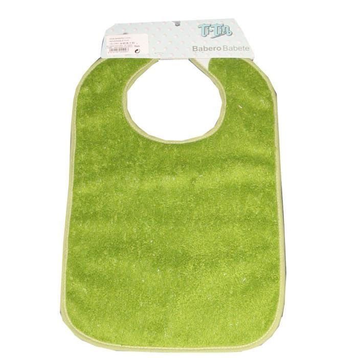  - Ti-Tin - Bavoir Réversible Blanc / Vert