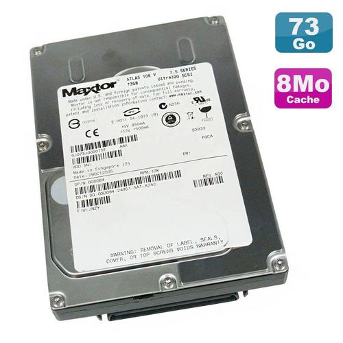 Disque Dur 73Go Uscsi Ultra320 Scsi 3.5" Maxtor Atlas 0Gd084 10000Rpm 80-Pin 8Mo