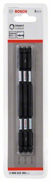 Bosch Set d'embouts de vissage doubles Impact Control 3 pce T25 150 mm 2608522361