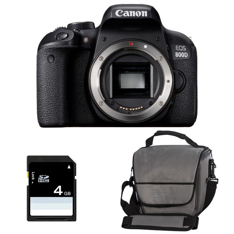 Canon EOS Nu + Sac + SD 4Go - vue 3